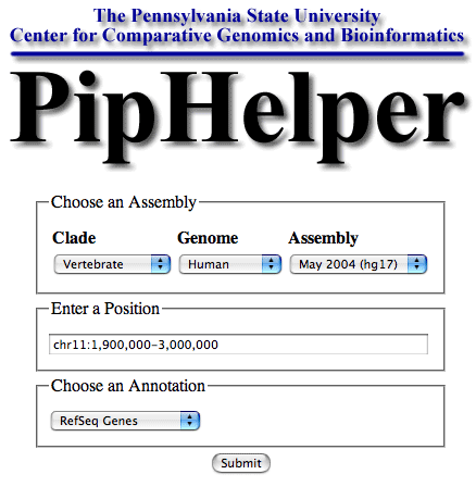 PipHelper selection screenshot